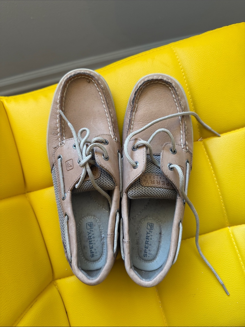 Sperry women’s  Tan Leather Moccasin Boat Shoes